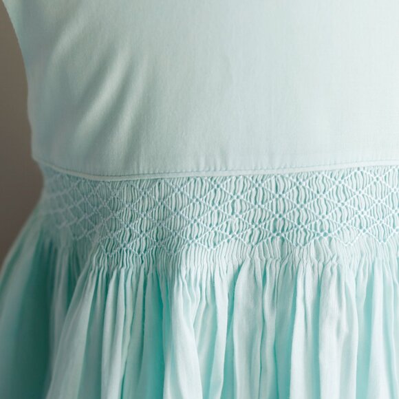 Strasburg Dress Smocked Aqua Mint Green Size 4 Sundress Portrait Vacation NWT - Picture 4 of 7